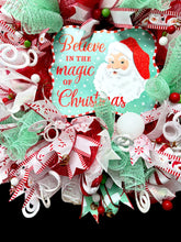 Christmas Santa Wreath Christmas Believe in the Magic of Christmas