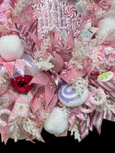 Pink Candy Cane Christmas Wreath Christmas Candy Wreath