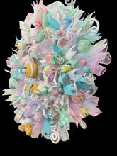Pink Gingerbread Man Christmas Wreath With Pastel Colors