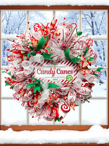 Candy Cane Christmas Wreath Christmas Candy Wreath