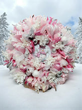 Pink & White Snowman Christmas Wreath Victorian Wreath