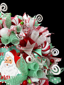 Christmas Santa Wreath Christmas Believe in the Magic of Christmas