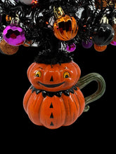Halloween Christmas Tree Black Jack o Lantern Tree with Orange Lights (Free Shipping)