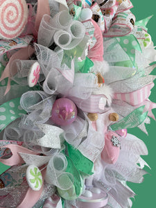 Pink Nutcracker Christmas Swag Wreath Free Shipping