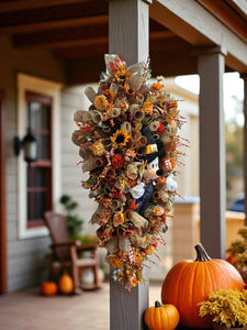 Fall Mickey Mouse  Wreath -  Fall Swag Wreath  (Free Shipping)