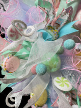 Pink Gingerbread Man Christmas Wreath With Pastel Colors
