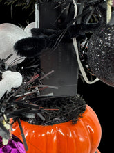 Halloween Christmas Tree Black Jack o Lantern Tree with Orange Lights (Free Shipping)