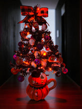 Halloween Christmas Tree Black Jack o Lantern Tree with Orange Lights (Free Shipping)