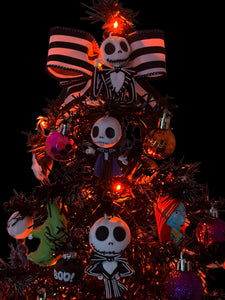 Halloween Jack Tree Nightmare Before Christmas Inspired with Orange Lights (Free Shipping)