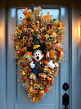 Fall Mickey Mouse  Wreath -  Fall Swag Wreath  (Free Shipping)