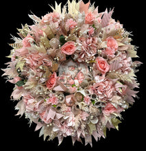 Pink & Gold Victorian Santa Christmas Wreath ( Free Shipping)