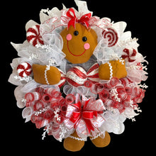 Gingerbread Man Christmas Wreath Christmas Candy Wreath
