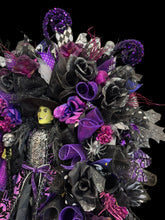 Halloween  Purple Witch Wreath -  Halloween Swag Wreath Witch Doll