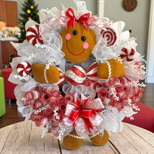Gingerbread Man Christmas Wreath Christmas Candy Wreath