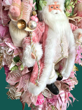 Pink Victorian Santa Christmas Large Swag Wreath ( Free Shipping)