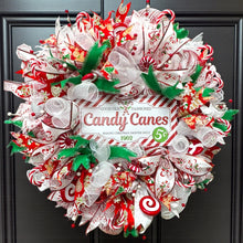 Candy Cane Christmas Wreath Christmas Candy Wreath