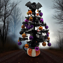 Halloween Christmas Tree Black Bat Tree with Orange Lights (Free Shipping)
