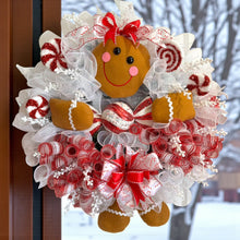 Gingerbread Man Christmas Wreath Christmas Candy Wreath