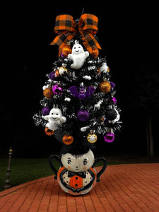 Halloween Christmas Tree Black  Spider Tree with Purple Lights (Free Shipping)