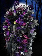 Halloween  Purple Witch Wreath -  Halloween Swag Wreath Witch Doll