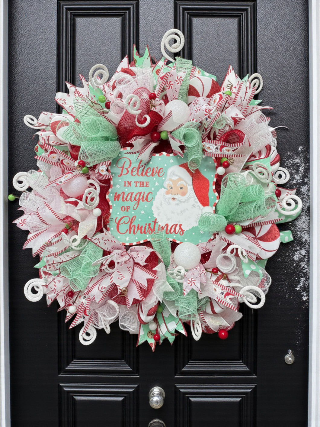 Christmas Santa Wreath Christmas Believe in the Magic of Christmas