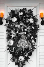 Halloween Ghost Witch Wreath - Large  Halloween Swag Wreath White Ghost Witch Doll