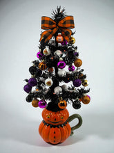 Halloween Christmas Tree Black Jack o Lantern Tree with Orange Lights (Free Shipping)