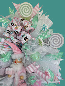 Pink Nutcracker Christmas Swag Wreath Free Shipping