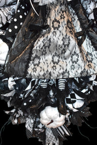 Halloween Ghost Witch Wreath - Large  Halloween Swag Wreath White Ghost Witch Doll