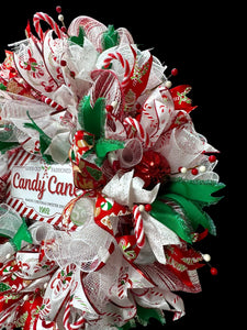 Candy Cane Christmas Wreath Christmas Candy Wreath