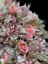 Pink & Gold Victorian Santa Christmas Wreath ( Free Shipping)
