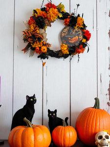 Halloween Jack o Lantern Wreath    Budget Friendly Halloween Farmhouse style Wreath